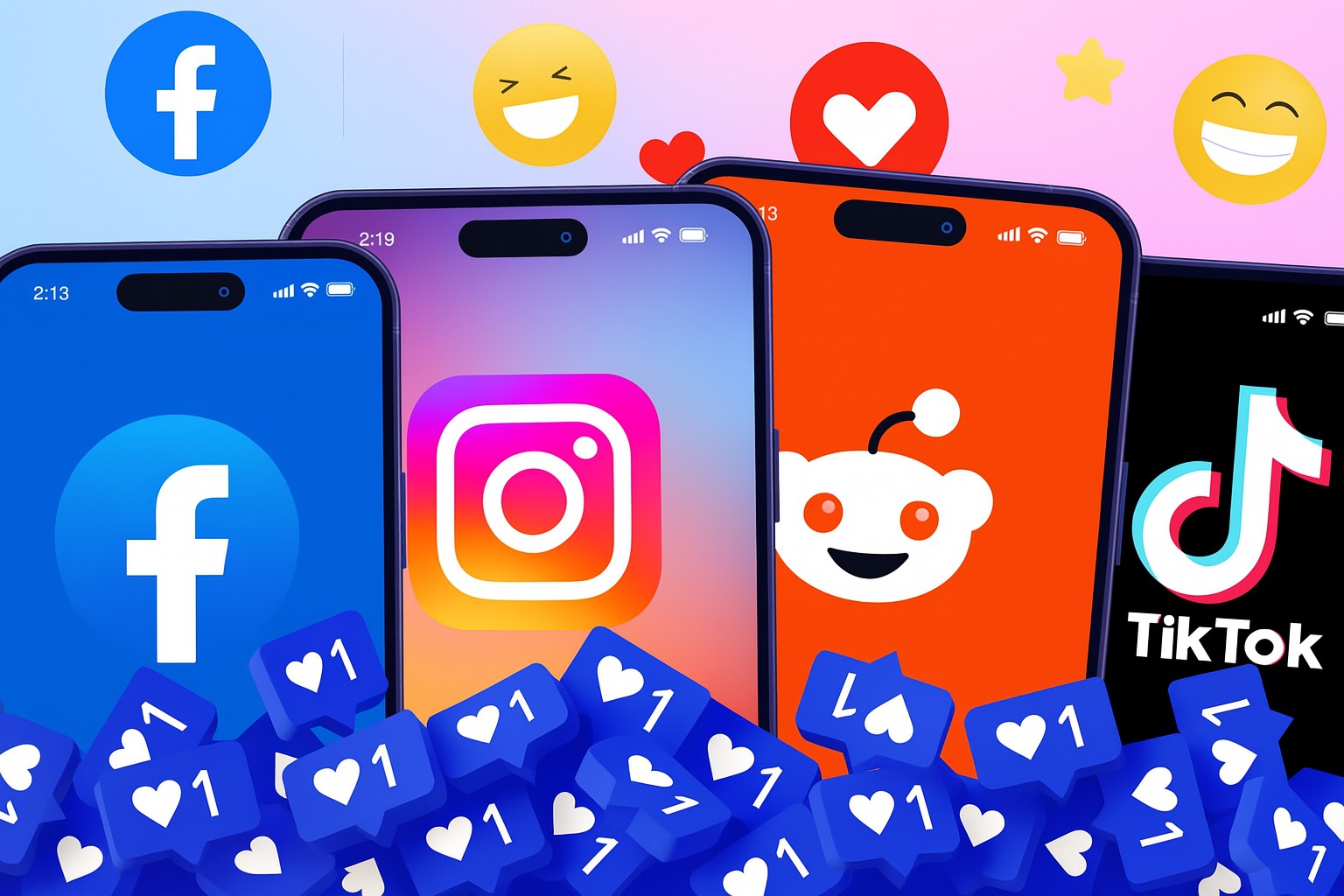Instagram, TikTok, Facebook - mikä on suosituin sosiaalinen media